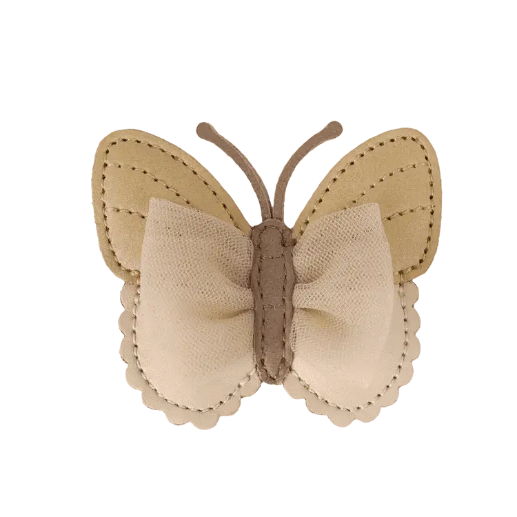 Donsje Amsterdam Qalja Clip Vlinder - Gold Metallic Nubuck