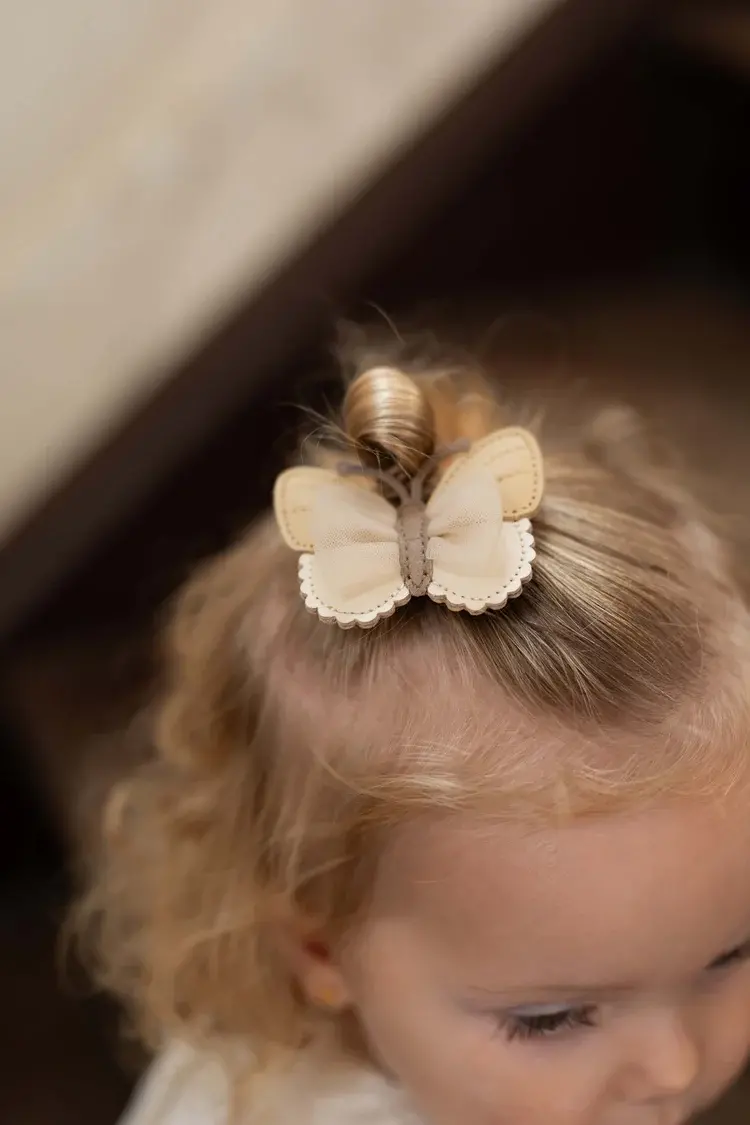 Donsje Amsterdam Qalja Clip Vlinder - Gold Metallic Nubuck