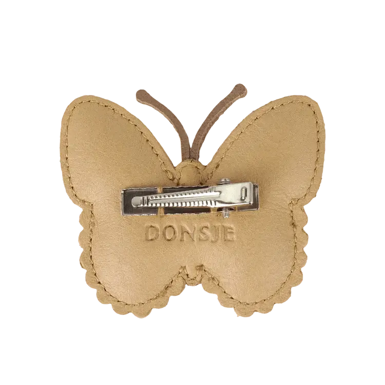 Donsje Amsterdam Qalja Clip Vlinder - Gold Metallic Nubuck