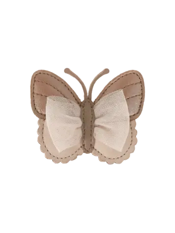 Donsje Amsterdam Qalja Clip Vlinder - Clay Metallic Leather