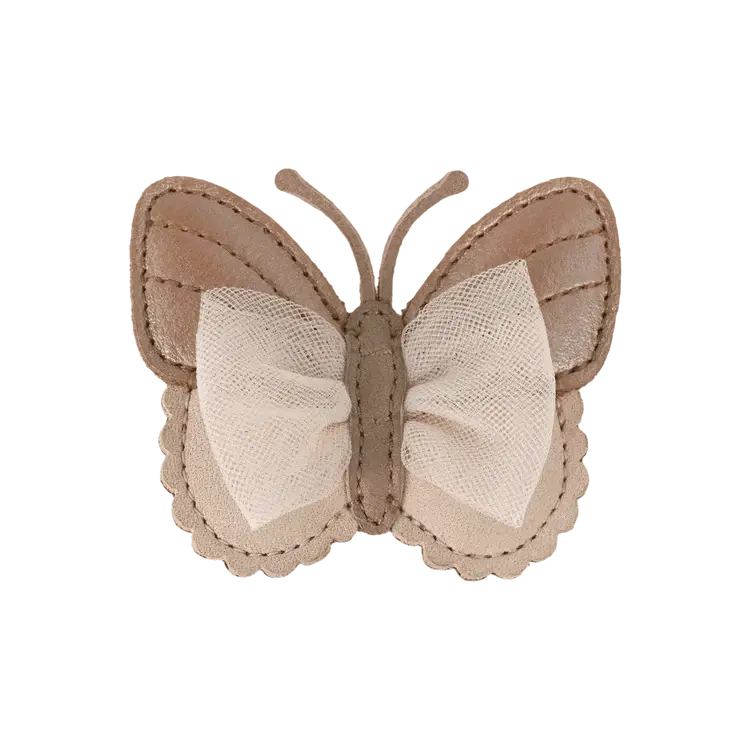Donsje Amsterdam Qalja Clip Vlinder - Clay Metallic Leather