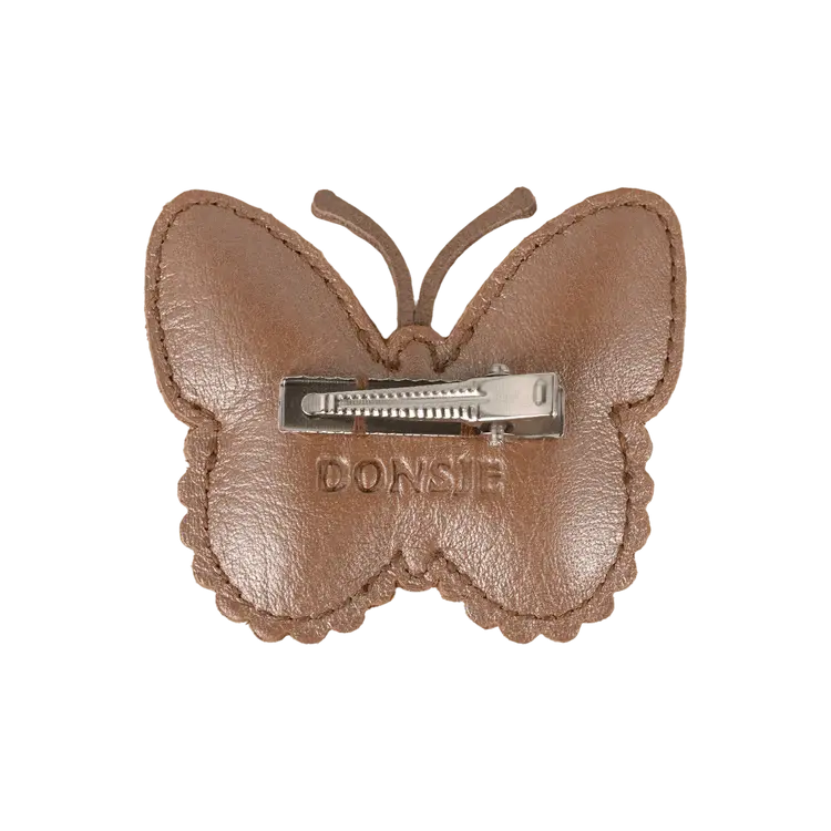 Donsje Amsterdam Qalja Clip Vlinder - Clay Metallic Leather