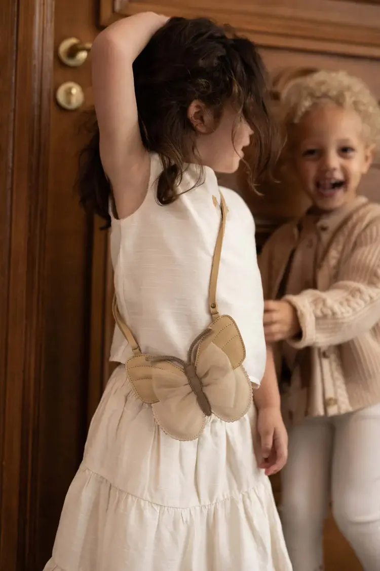 Donsje Amsterdam Qalja Purse Vlinder - Gold Metallic Nubuck