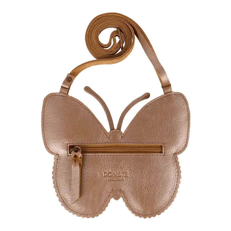 Donsje Amsterdam Qalja Purse Vlinder - Clay Metallic Leather