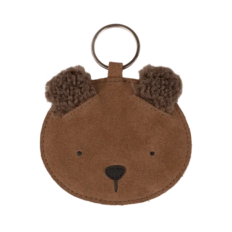 Donsje Amsterdam Sleutelhanger Bear - Teddy Brown Suede