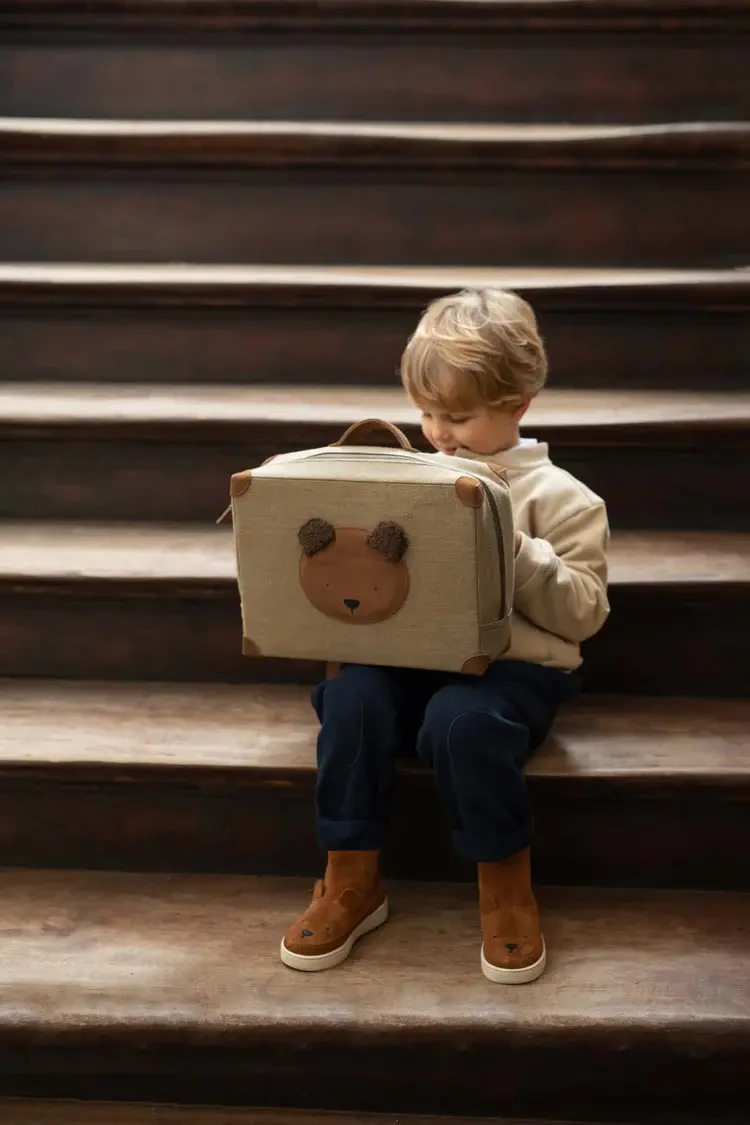 Donsje Amsterdam Paaki Backpack Fluffy Bear - Teddy Brown Suede