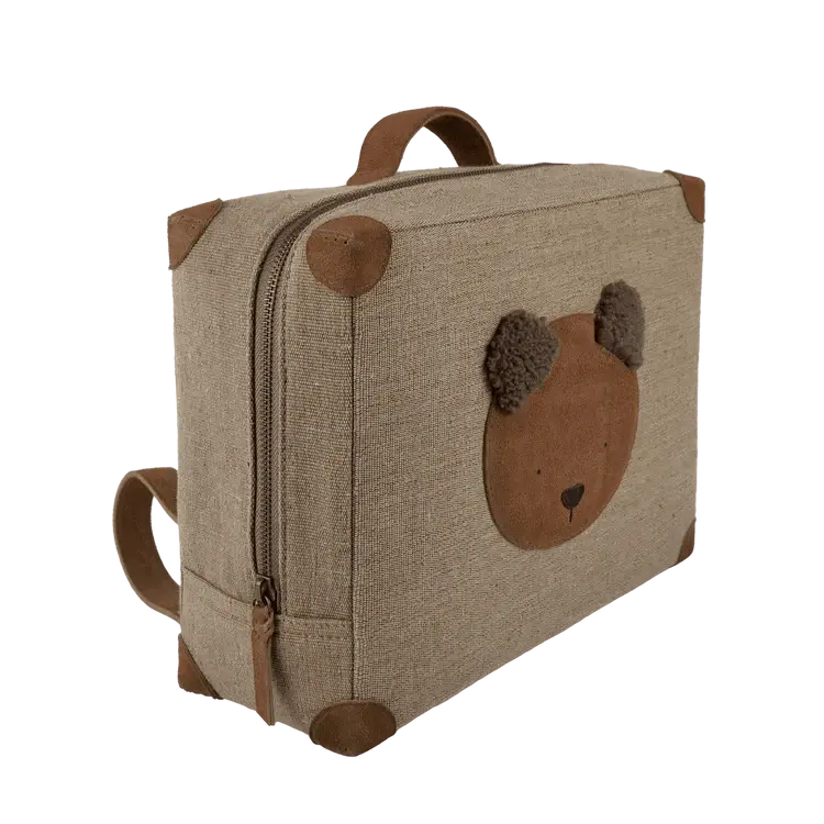 Donsje Amsterdam Paaki Backpack Fluffy Bear - Teddy Brown Suede