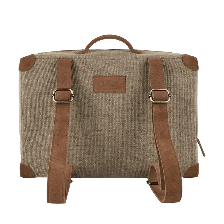 Donsje Amsterdam Paaki Rugzak Fluffy Bear - Teddy Brown Suede