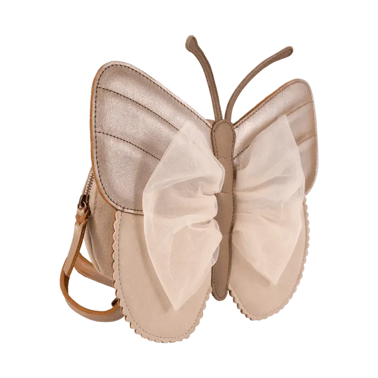 Donsje Amsterdam Axella Rugzak Vlinder - Clay Metallic Leather