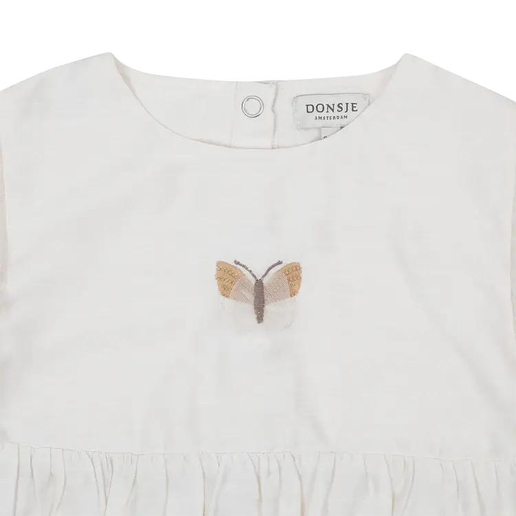 Donsje Amsterdam Vailen Playsuit Vlinder - Warm White
