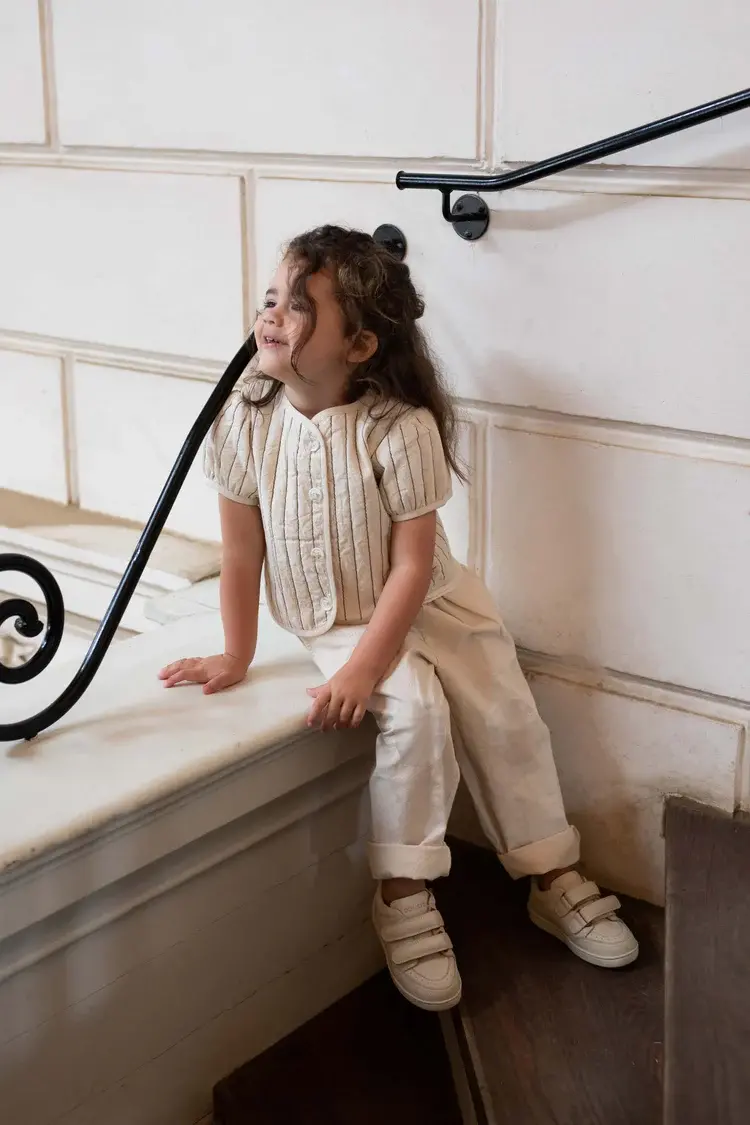 Donsje Amsterdam Milenna Jacket - Soft Sand/Blue Striped