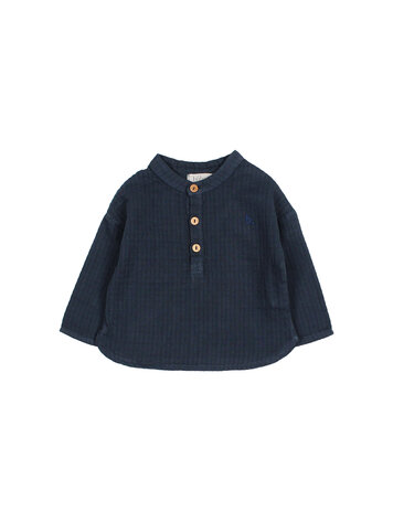 Buho Kurta Shirt - Navy