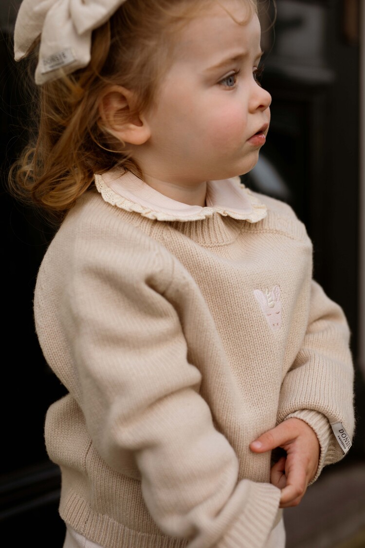 Donsje Amsterdam Sibbe Merino Wool Sweater Unicorn - Soft Sand