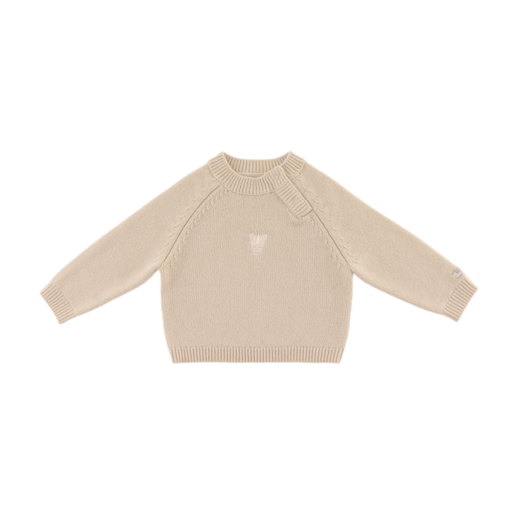 Donsje Amsterdam Sibbe Merino Wool Sweater Unicorn - Soft Sand