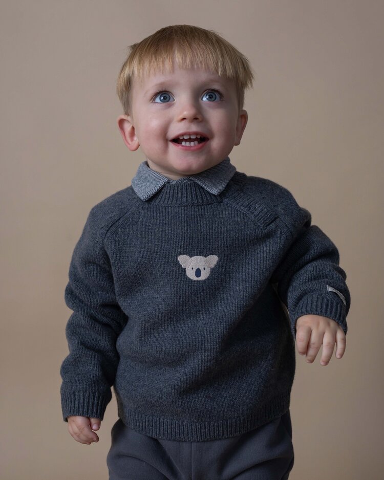 Donsje Amsterdam Sibbe Merino Wool Sweater Koala - Cloudy Grey