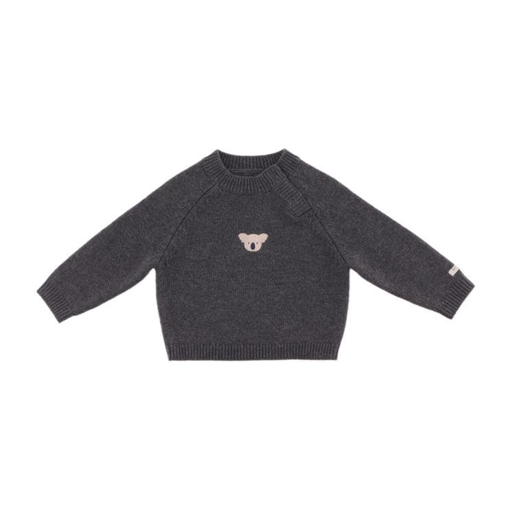 Donsje Amsterdam Sibbe Merino Wool Sweater Koala - Cloudy Grey