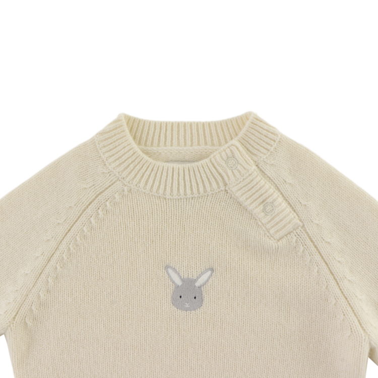 Donsje Amsterdam Sibbe Merino Wool Sweater Bunny - Off-white