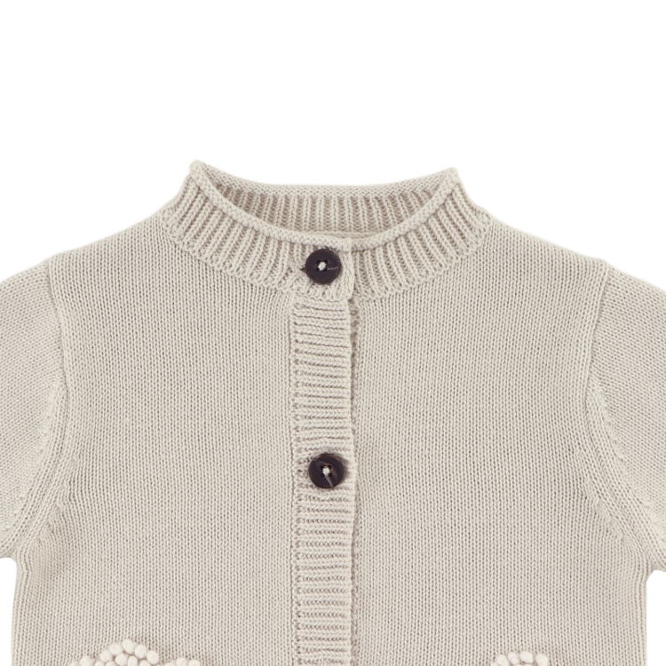 Donsje Amsterdam Dieck Cardigan Lammies - White Sand