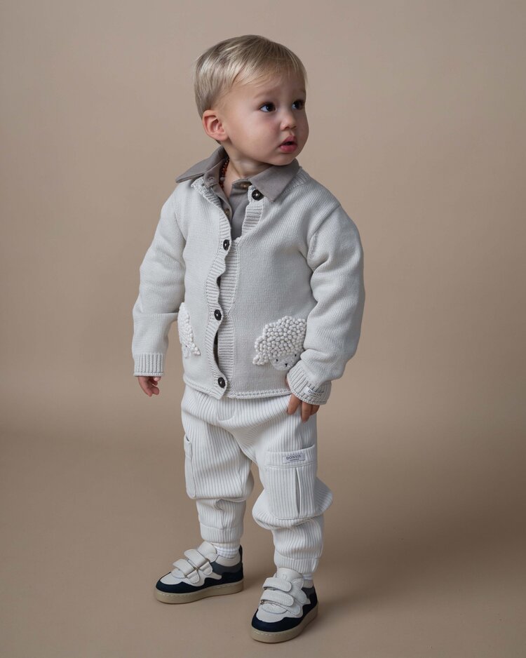 Donsje Amsterdam Dieck Cardigan Lammies - White Sand