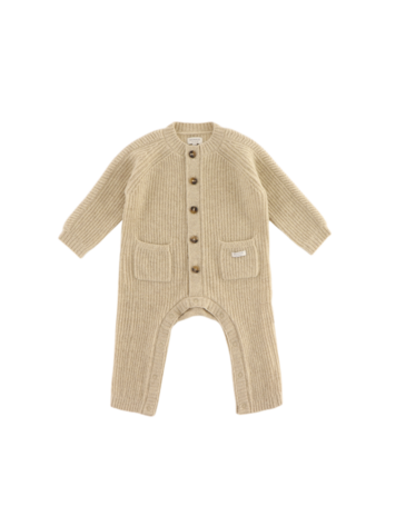 Donsje Amsterdam Geertje Merino Wool Jumpsuit - Oyster Grey