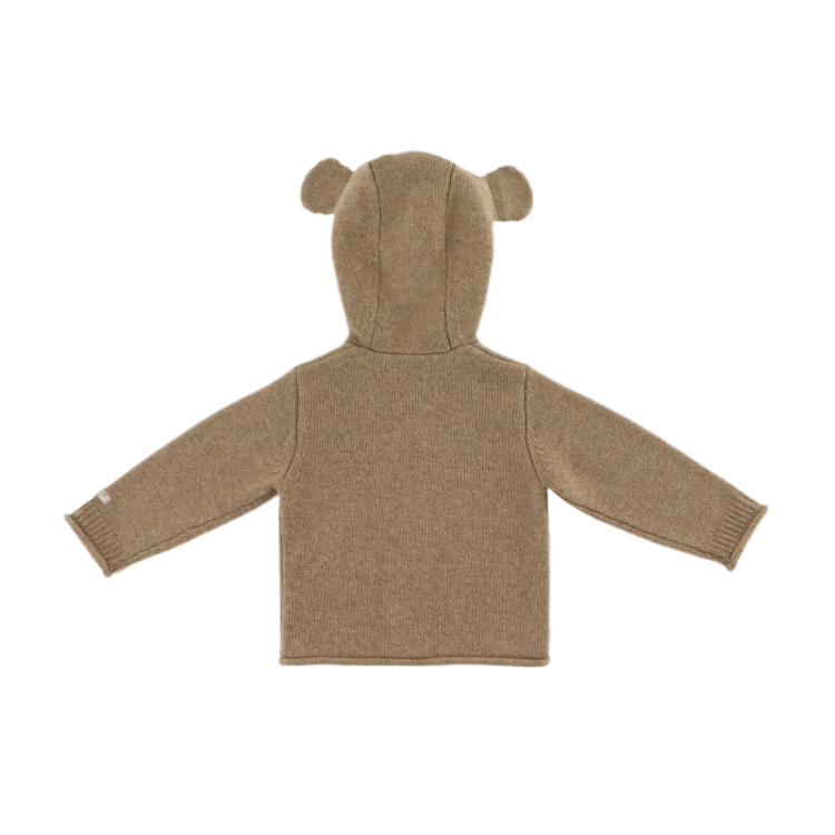 Donsje Amsterdam Brittan Merino Wool Cardigan Bear - Milk Chocolate