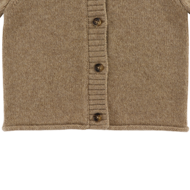 Donsje Amsterdam Brittan Merino Wool Cardigan Bear - Milk Chocolate