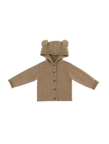 Donsje Amsterdam Brittan Merino Wool Cardigan Bear - Milk Chocolate