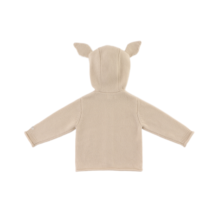 Donsje Amsterdam Brittan Merino Wool Cardigan Bunny - Soft Sand