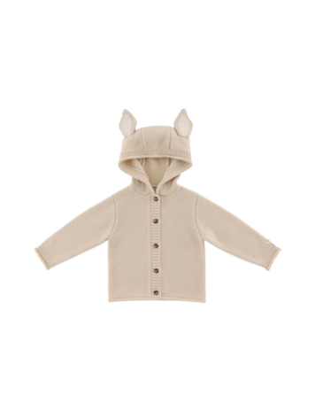 Donsje Amsterdam Brittan Merino Wool Cardigan Bunny - Soft Sand