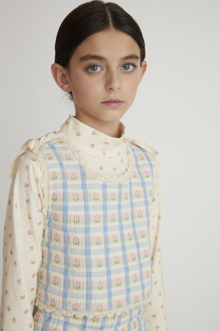 Bebe Organic Jodie Mock Neck Tee - Fairy Floral