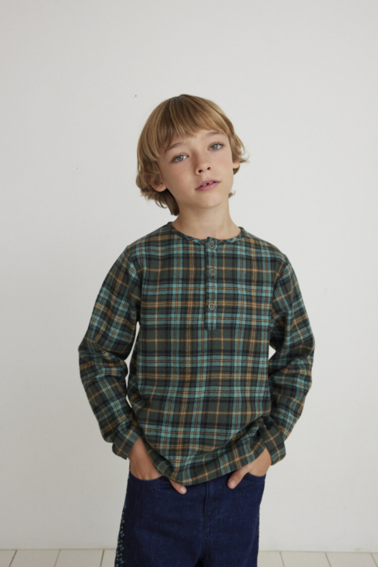 Bebe Organic Sebastian Shirt - Winter Check