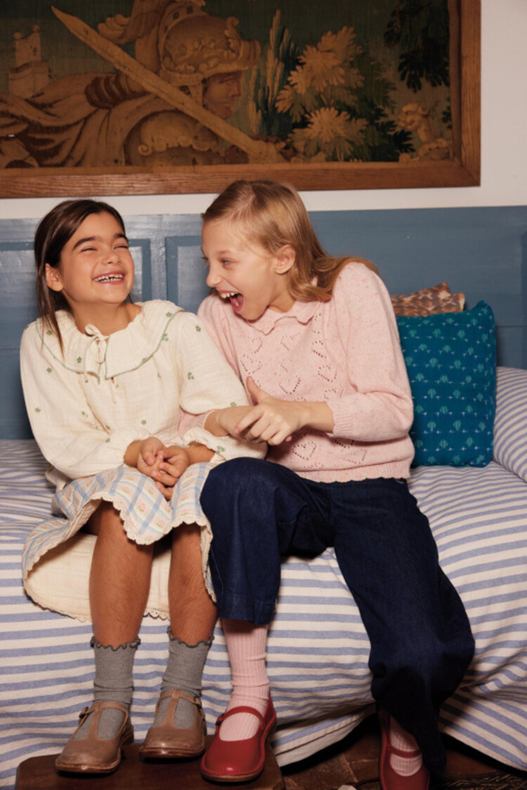 Bebe Organic Monna Sweater - Heart Pink