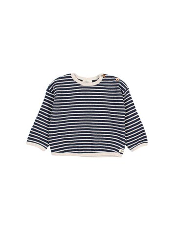 Buho Soft Jersey Stripes Sweatshirt - Navy
