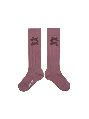 Collégien Hortense - High Socks - Raisin Rose