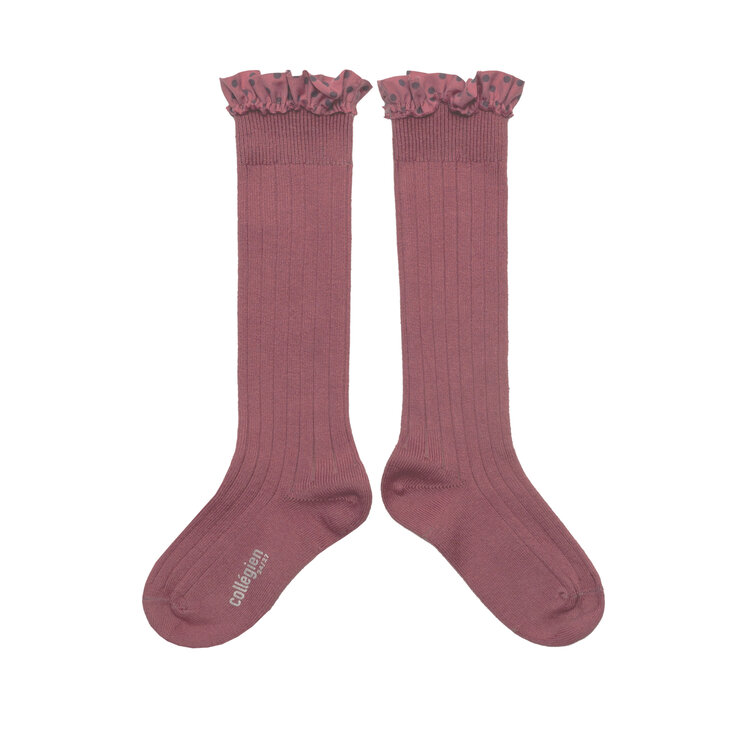 Collégien Maud - High Socks - Raisin Rose