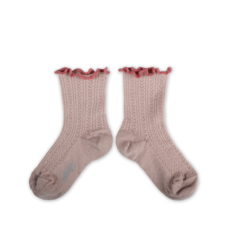 Collégien Ambre - Woolen Socks  - Vieux Rose