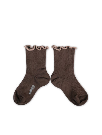 Collégien Ambre - Woolen Socks - Chocolat au lait
