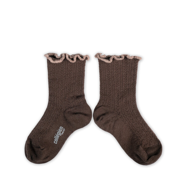 Collégien Ambre - Woolen Socks - Chocolat au lait