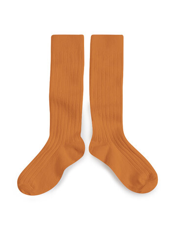 Collégien La Haute - Knee-High Socks - Terracotta