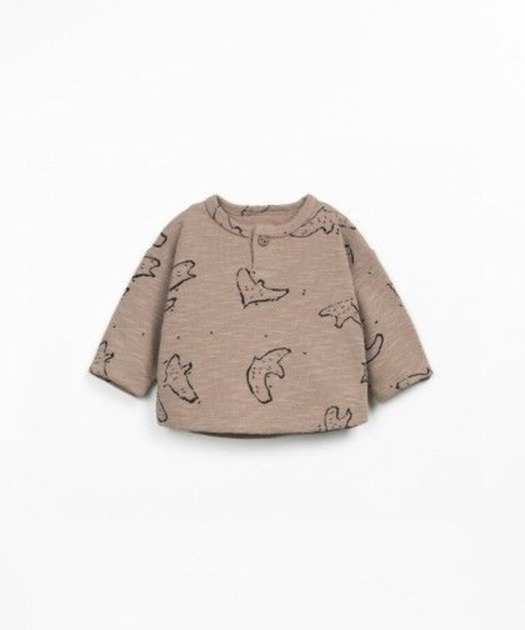 Play Up Printed Rib LS T-shirt - Ancestral