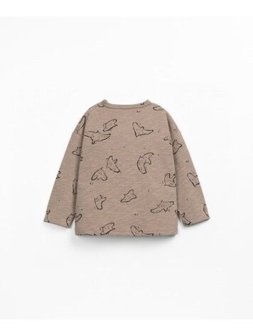 Play Up Printed Rib LS T-shirt - Tones Saffron