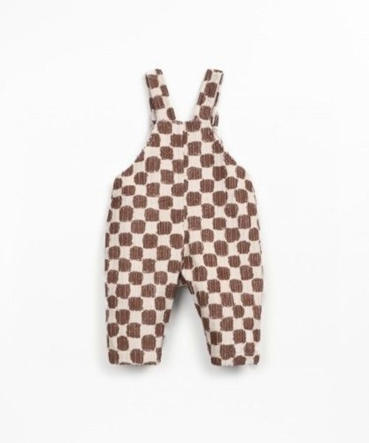 Play Up Printed Corduroy Jumpsuit - Tones