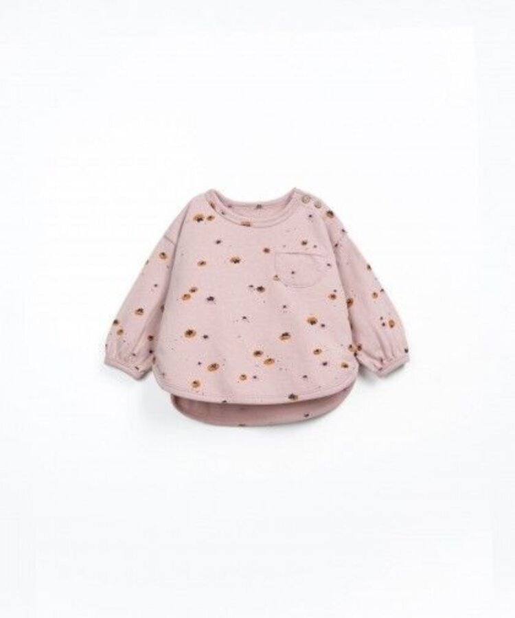 Play Up Printed Jersey LS T-shirt - Rose