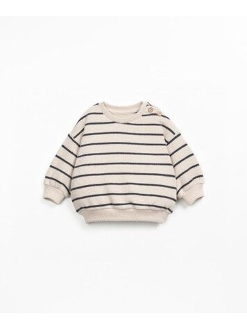 Play Up Striped Jersey Sweater - Grafite