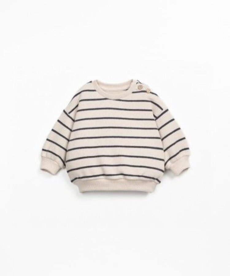 Play Up Striped Jersey Sweater - Grafite