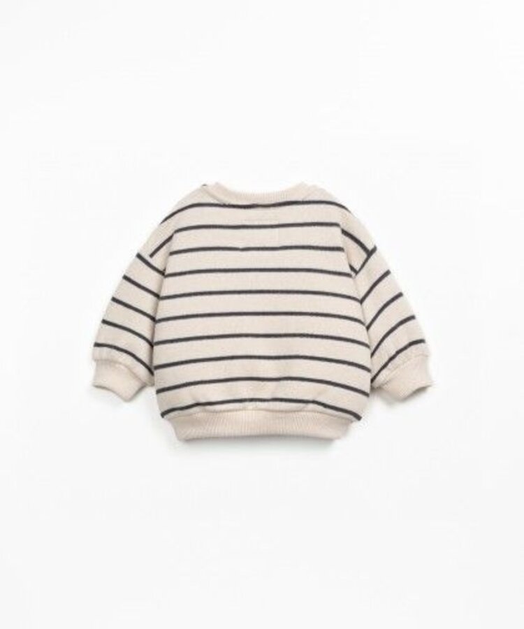 Play Up Striped Jersey Sweater - Grafite