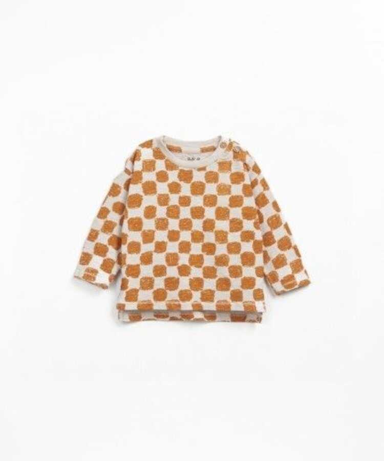 Play Up Printed Flamé Jersey LS T-shirt - Tones Saffron