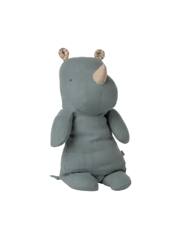 Maileg Safari Friends, Rhino, Medium - Dusty Blue