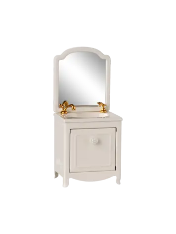 Maileg Sink dresser, Mouse - Off white