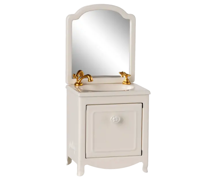 Maileg Sink dresser, Mouse - Off white